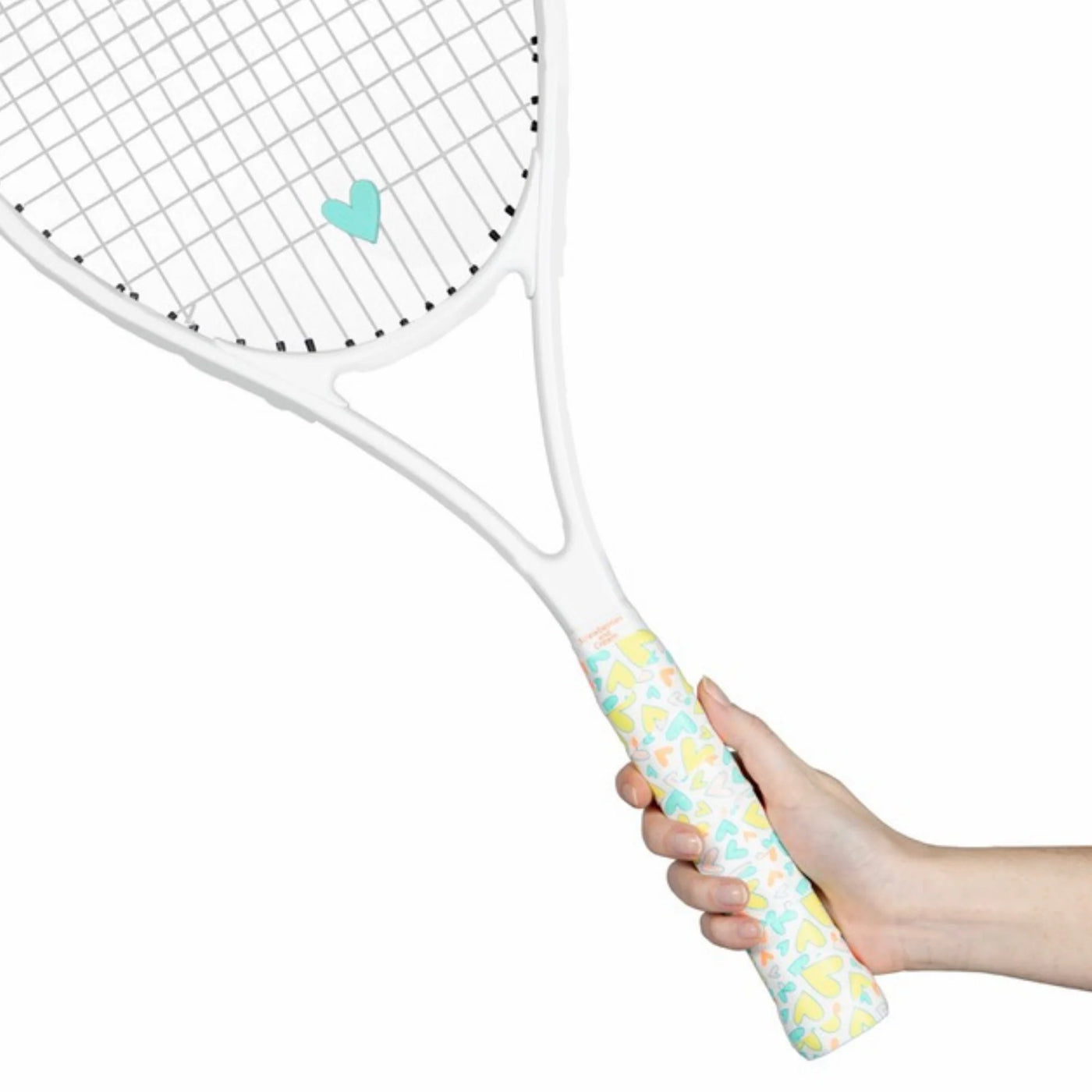 Strawberries and Cream Tennis Overgrip and Dampener Set- Pastel Hearts