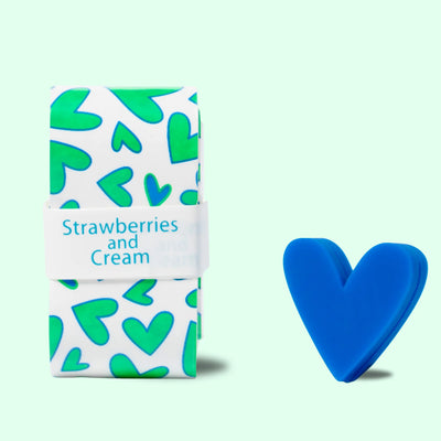 Strawberries and Cream Tennis Overgrip and Dampener Set- Green Hearts