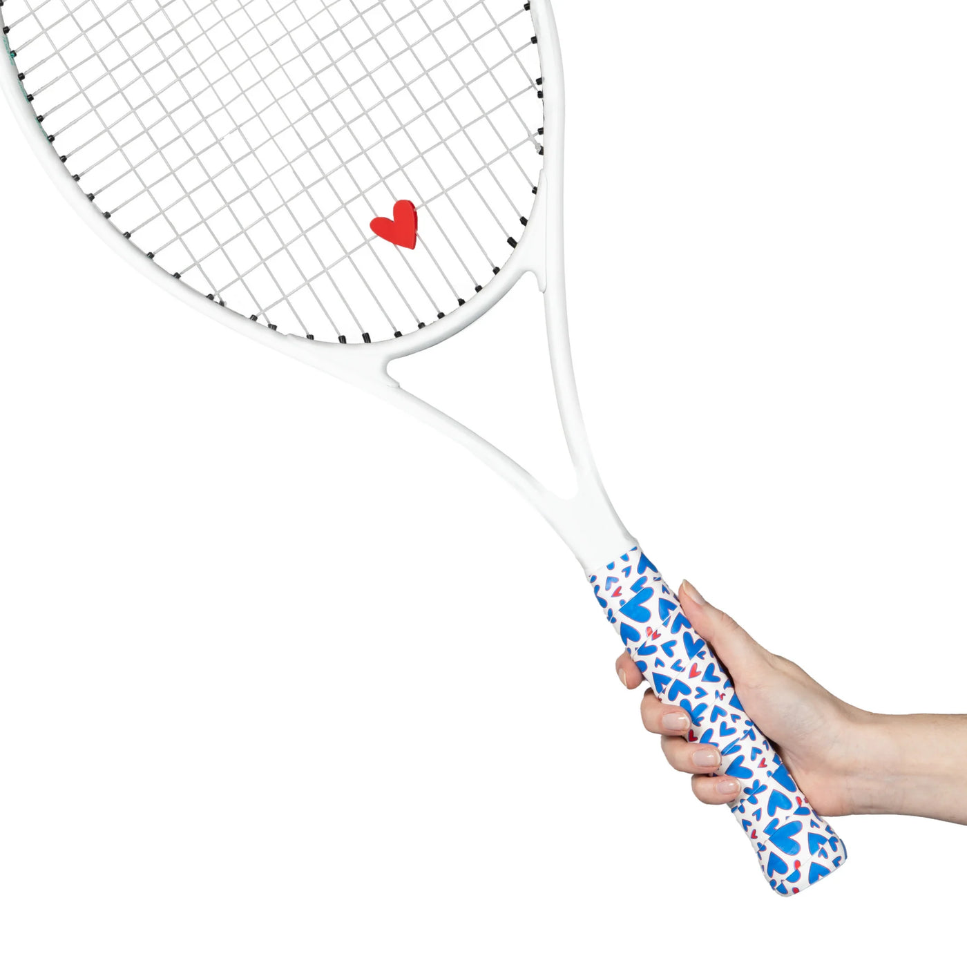 Strawberries and Cream Tennis Overgrip and Dampener Set- Blue Hearts