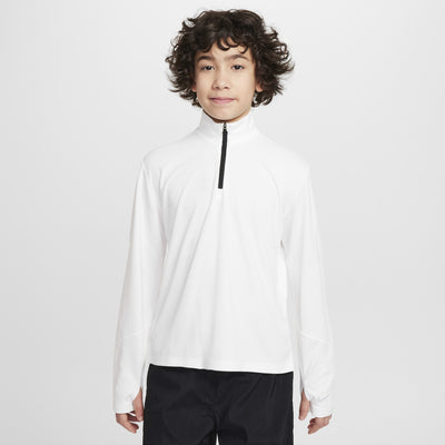 Boys Nike Dri-Fit UV Multi Long Sleeve Halfzip Essential Top