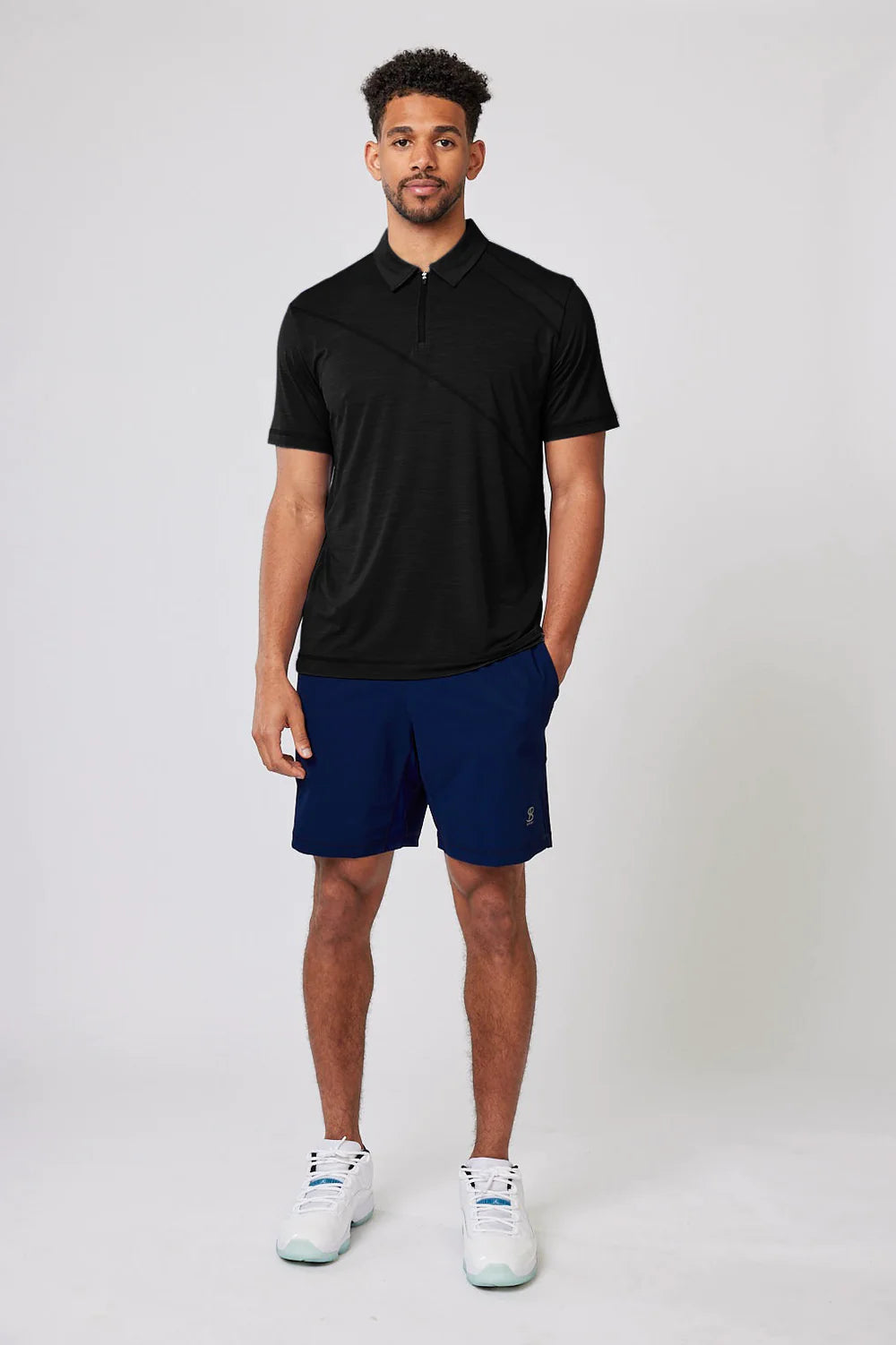 Mens BSport Short Sleeve Polo Shirt (Black)