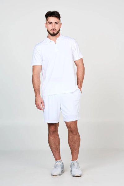 Mens BSport 7” Vented Short (White)