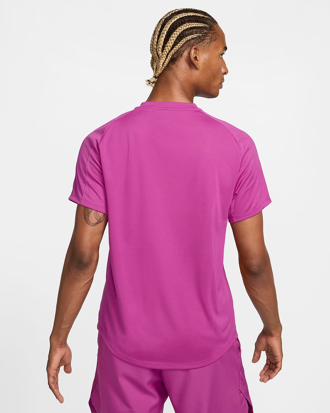 Mens Nike Dri-Fit Victory Tennis Shirt (Fuchsia)