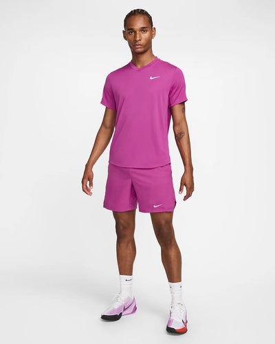 Mens Nike Dri-Fit Victory Tennis Shirt (Fuchsia)