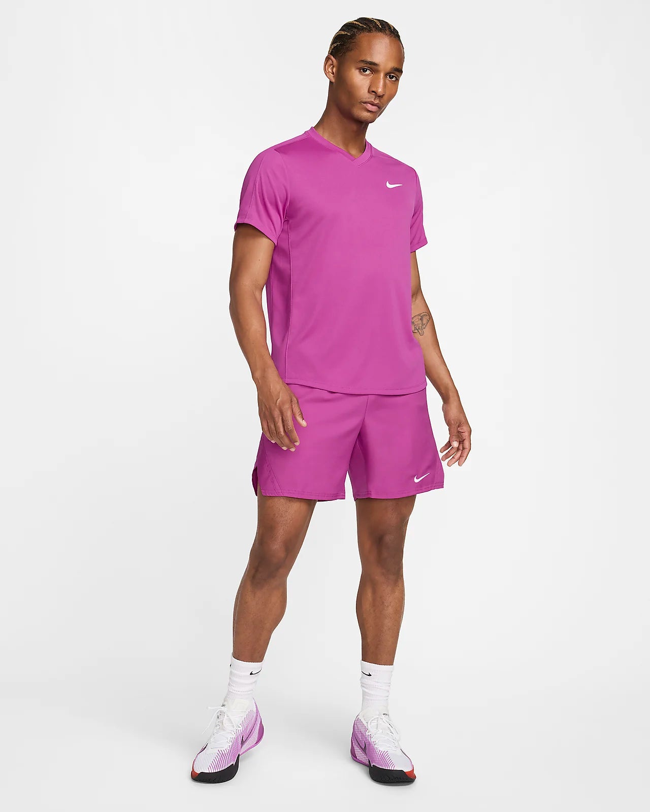 Mens Nike Victory 7" Tennis Shorts (Hot Fuchsia)