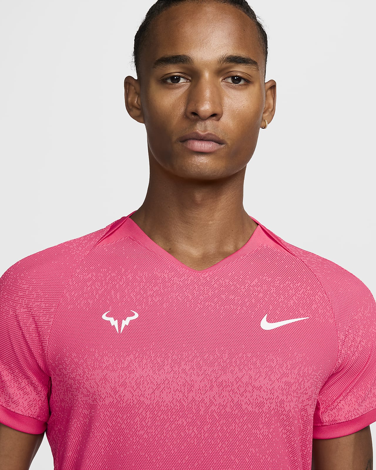 Men's Dri-FIT ADV Short-Sleeve Tennis Top (Aster Pink)