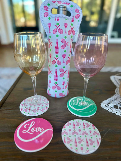 Born To Rally Tennis Love Coasters