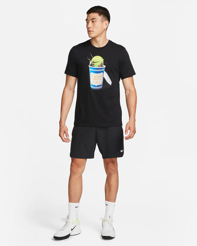 Mens NikeCourt Dri-Fit Tennis Tee (Black)