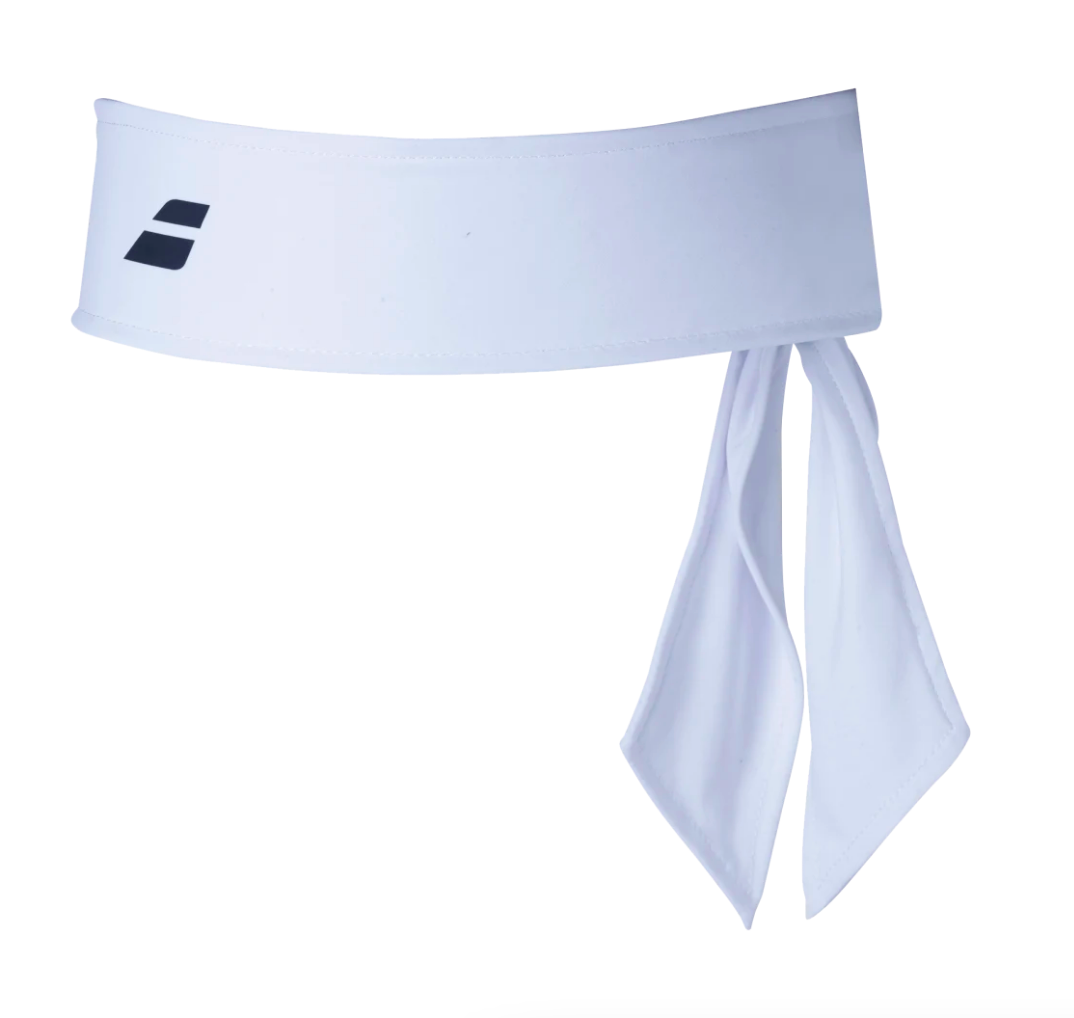 Babolat Tie Headband (White/Sodalite Blue)