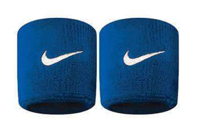 Nike Swoosh Singlewide Tennis Wristbands (Royal)