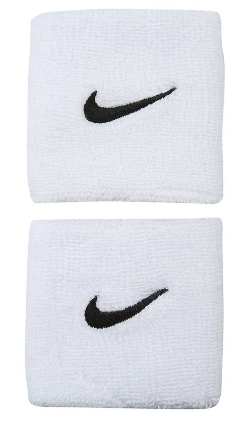 Nike Swoosh Single Tennis Wristbands (White)