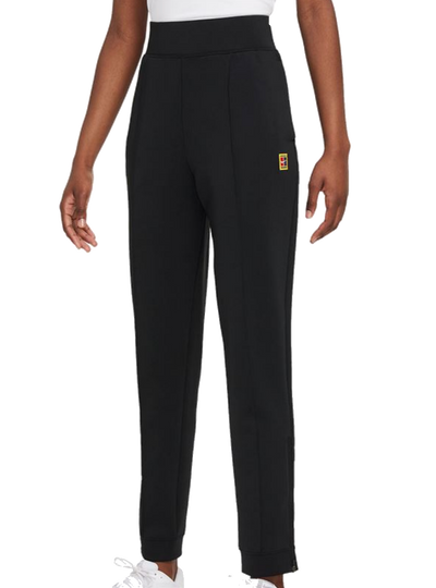 Ladies NikeCourt Dri-Fit Heritage Knit Pant (Black)