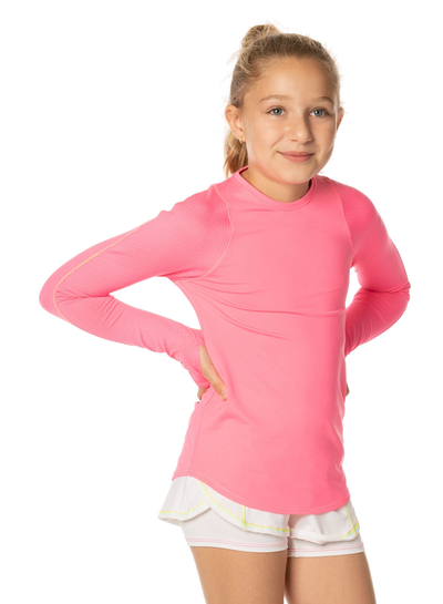 Girls Lucky In Love Long Sleeve Athletic Crew