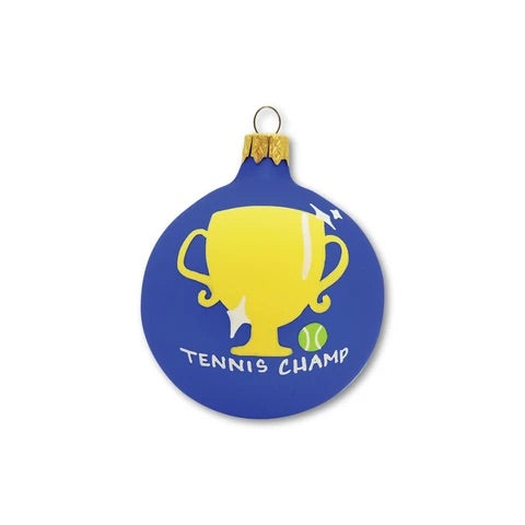 Tennis Champ Tennis Holiday Ornament