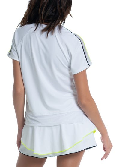 Ladies Lucky In Love Sporty Pique Short Sleeve Top