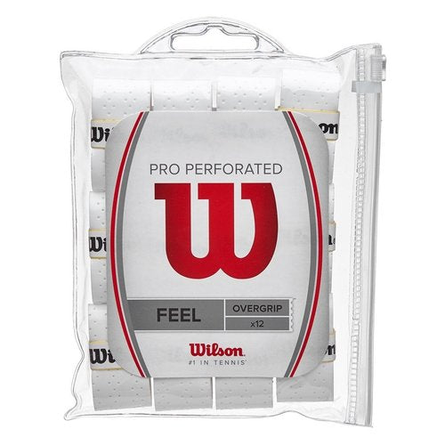 Wilson Pro Overgrips Perforated 12 Pack (White)