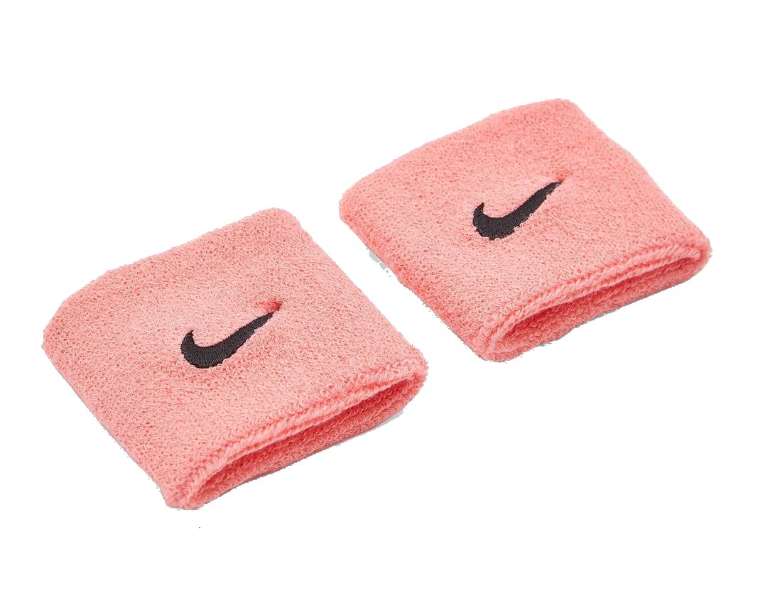 Nike Swoosh Singlewide Tennis Wristbands (Pink)