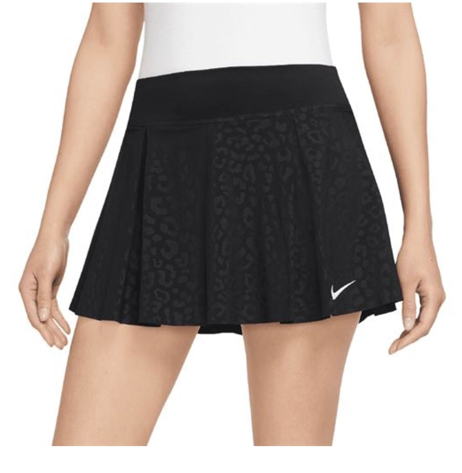 Ladies NikeCourt Dri-FIT Printed Club Skirt (Black)