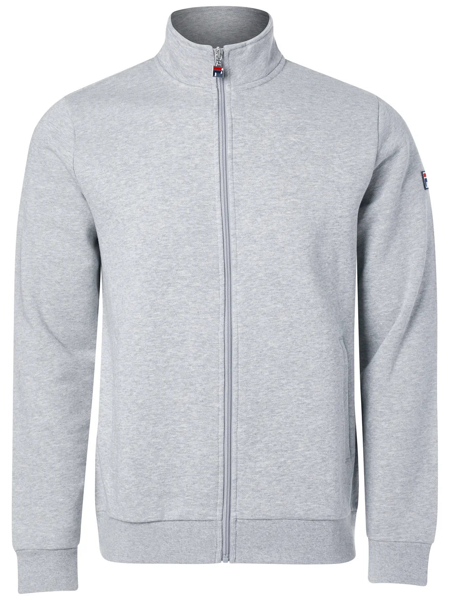 Mens Fila Match Fleece Full Zip Jacket(Grey)